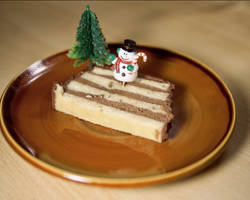 Une part de bûche de Noël