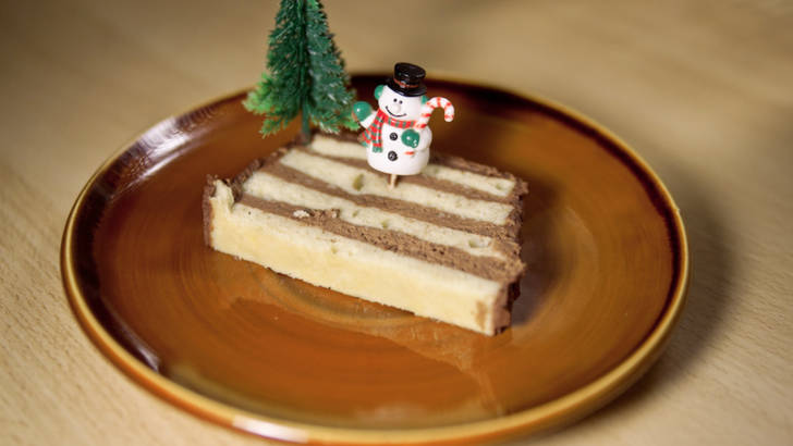 Une part de bûche de Noël